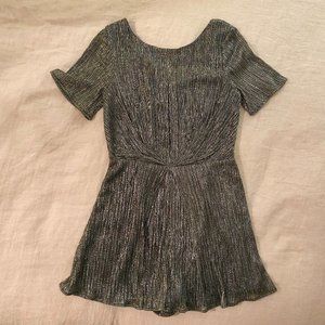 ARK & CO. Shimmer Metallic Romper
